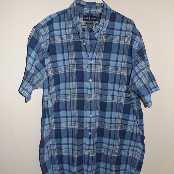 Ralph Lauren Other - Ralph Lauren LT Blue Checkered Button Up